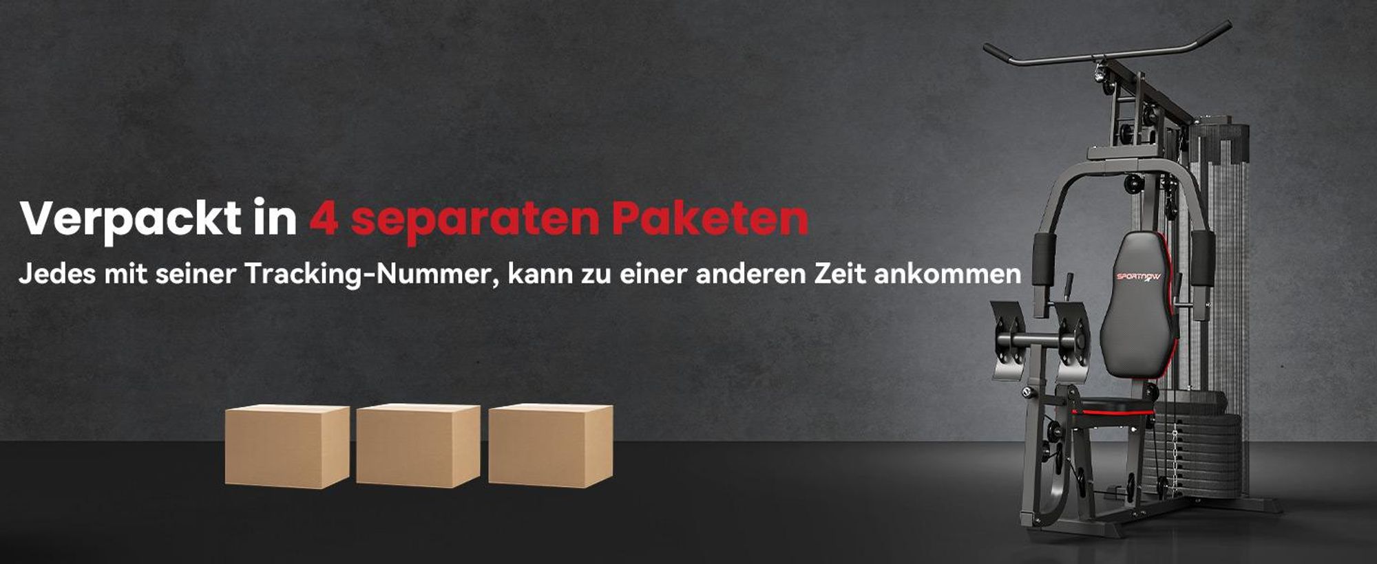 SPORTNOW Kraftstation, Multifunktionale Fitnessstation mit Beinpresse, Schwarz