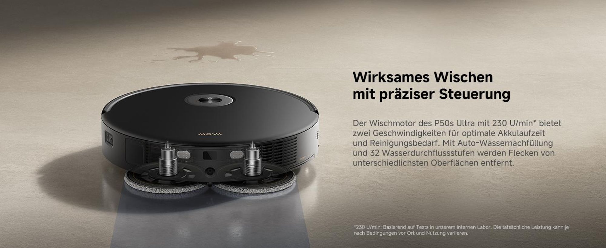 MOVA P50s Ultra Saug- und Wischroboter 24.000 Pa, Auto-Absaugstation, StepMaster, Dual-LiDAR, mit 1L Extra Reinigungsflüssigkeit