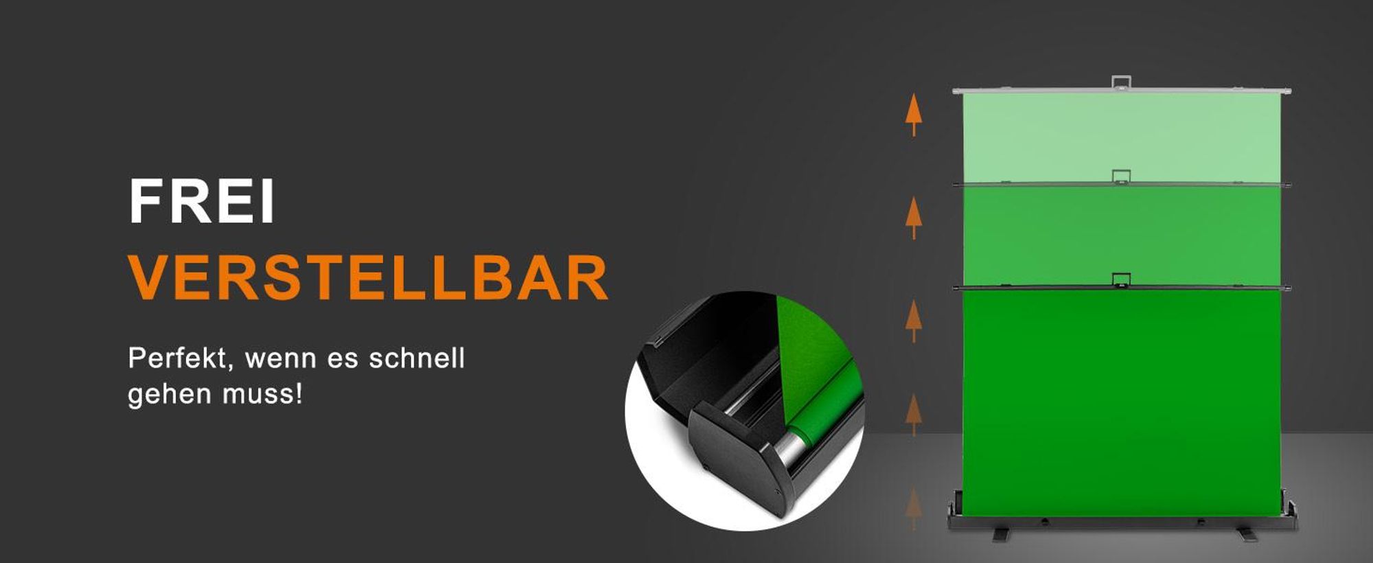 Walimex pro Roll-up Panel Hintergrund grün 210x220 1023209