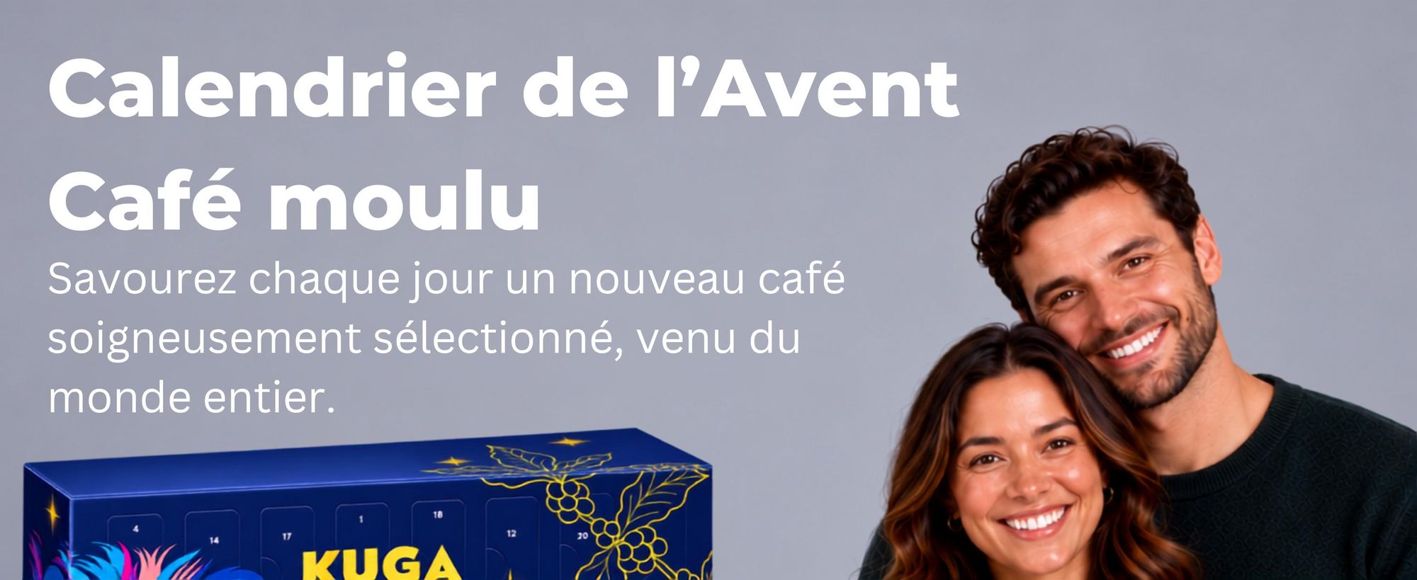 BOXILAND® café moulu calendrier avent 2026, 24 variétés, Fairtrade & bio