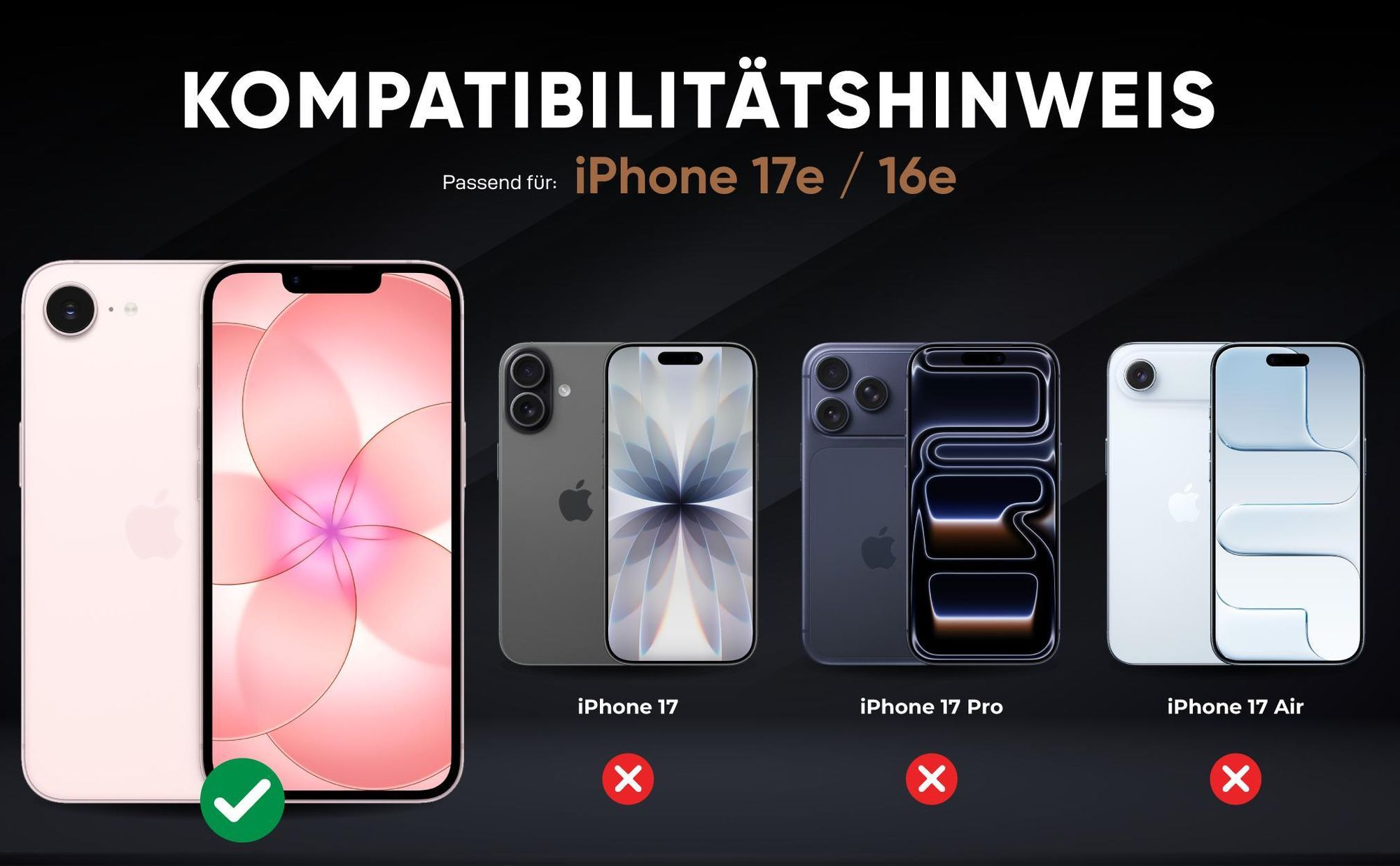 Kompatibilitätshinweise Hülle für Apple iPhone 17e