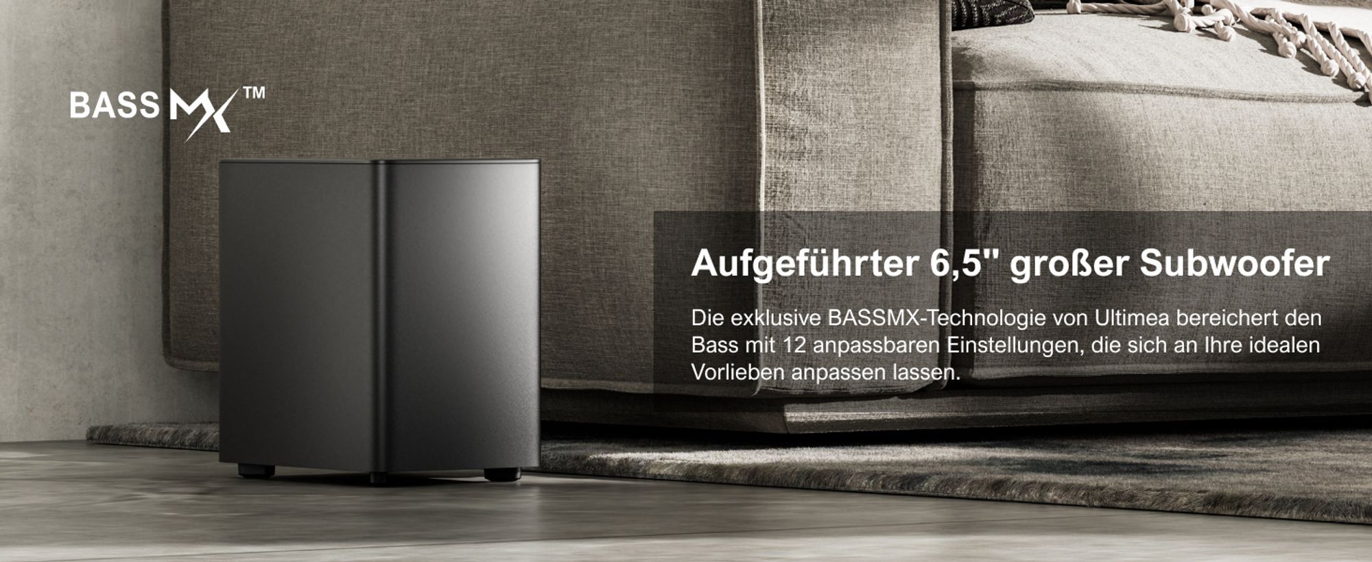 Ultimea Poseidon D80 Boom, 7.1 Kanäle, Dolby Atmos, Spiel, Film, Musik, Nacht, Sport, Voice, 96 dB, 70 dB, 1%