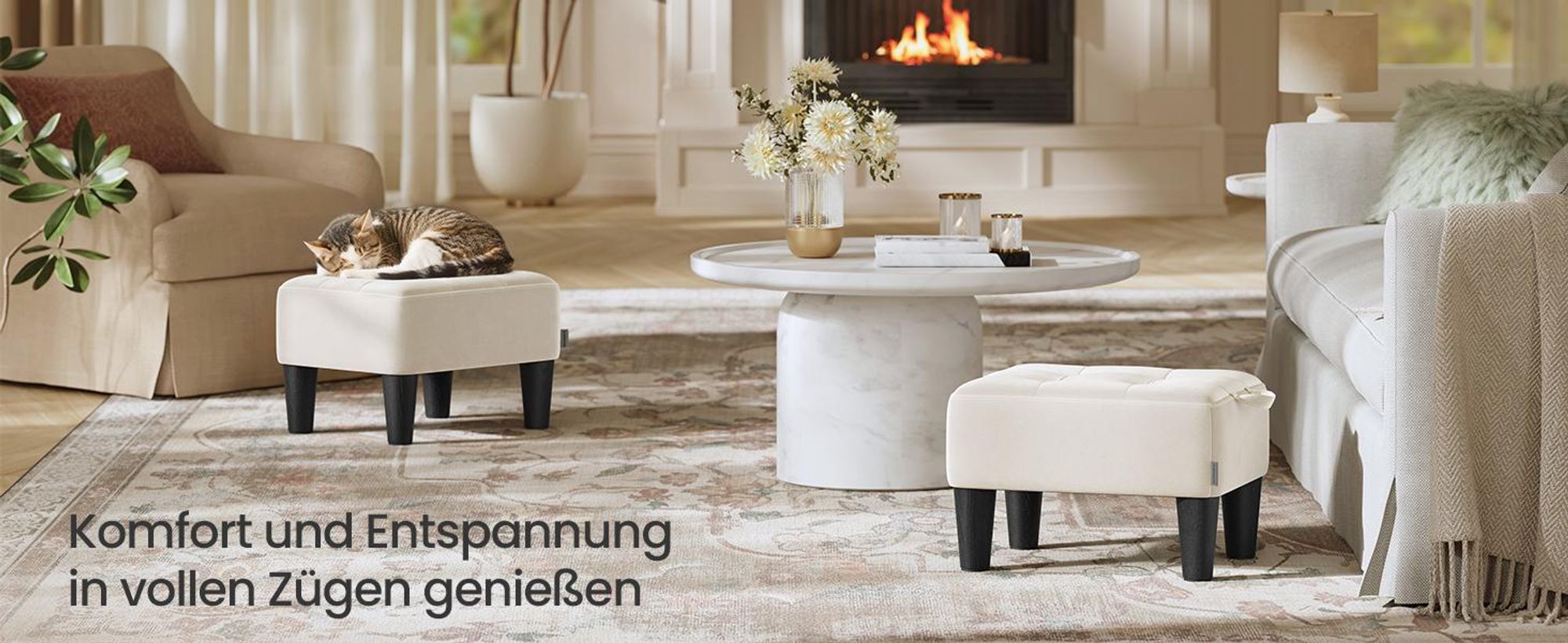 SONGMICS Sitzhocker, Fußhocker, Samt, Hocker, dicke Polsterung, bis 150 kg belastbar, für Wohnzimmer Schlafzimmer Eingangsbereich