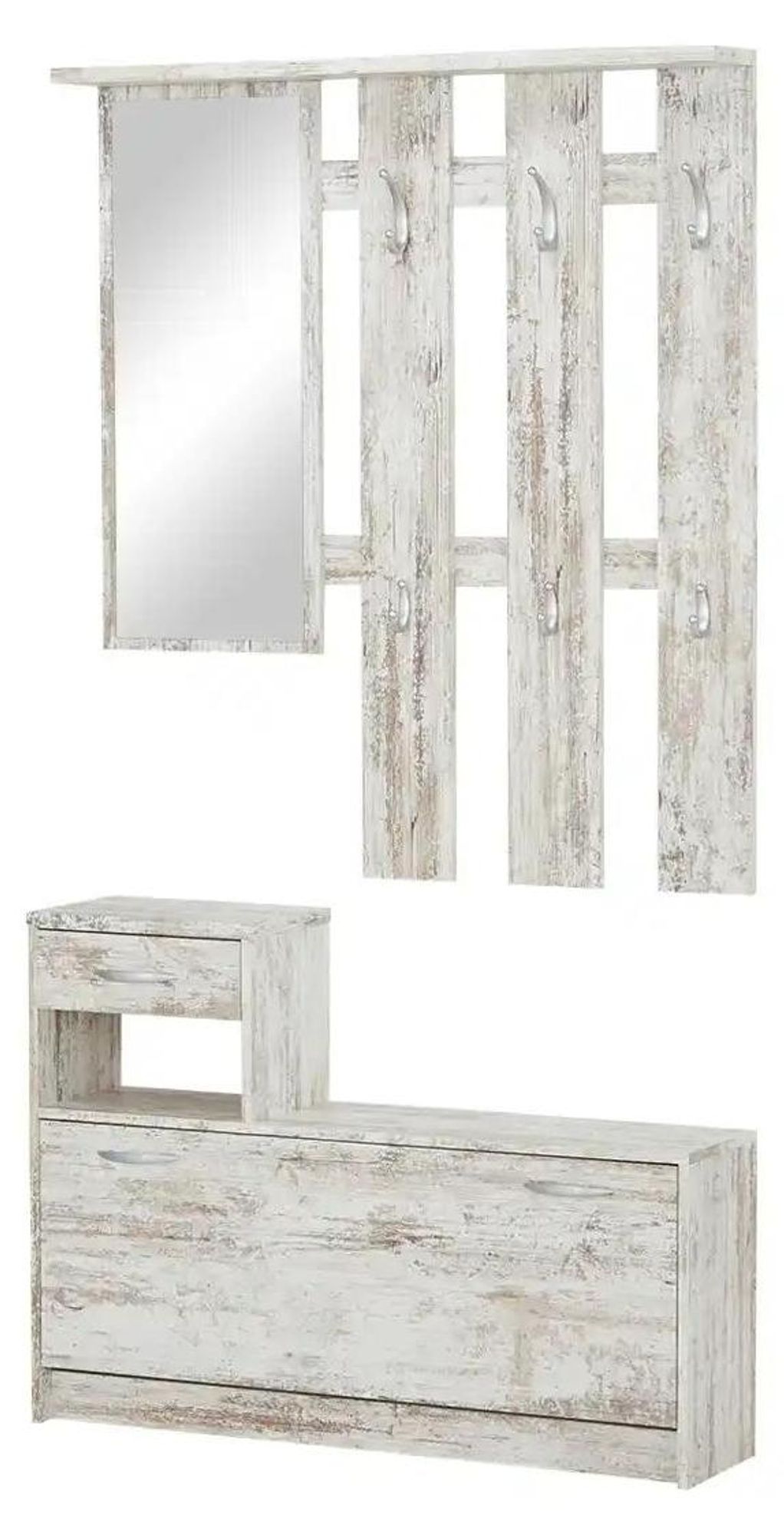 Selene IV Garderobe – Garderoben-Set mit Kommode, Paneel und Spiegel
