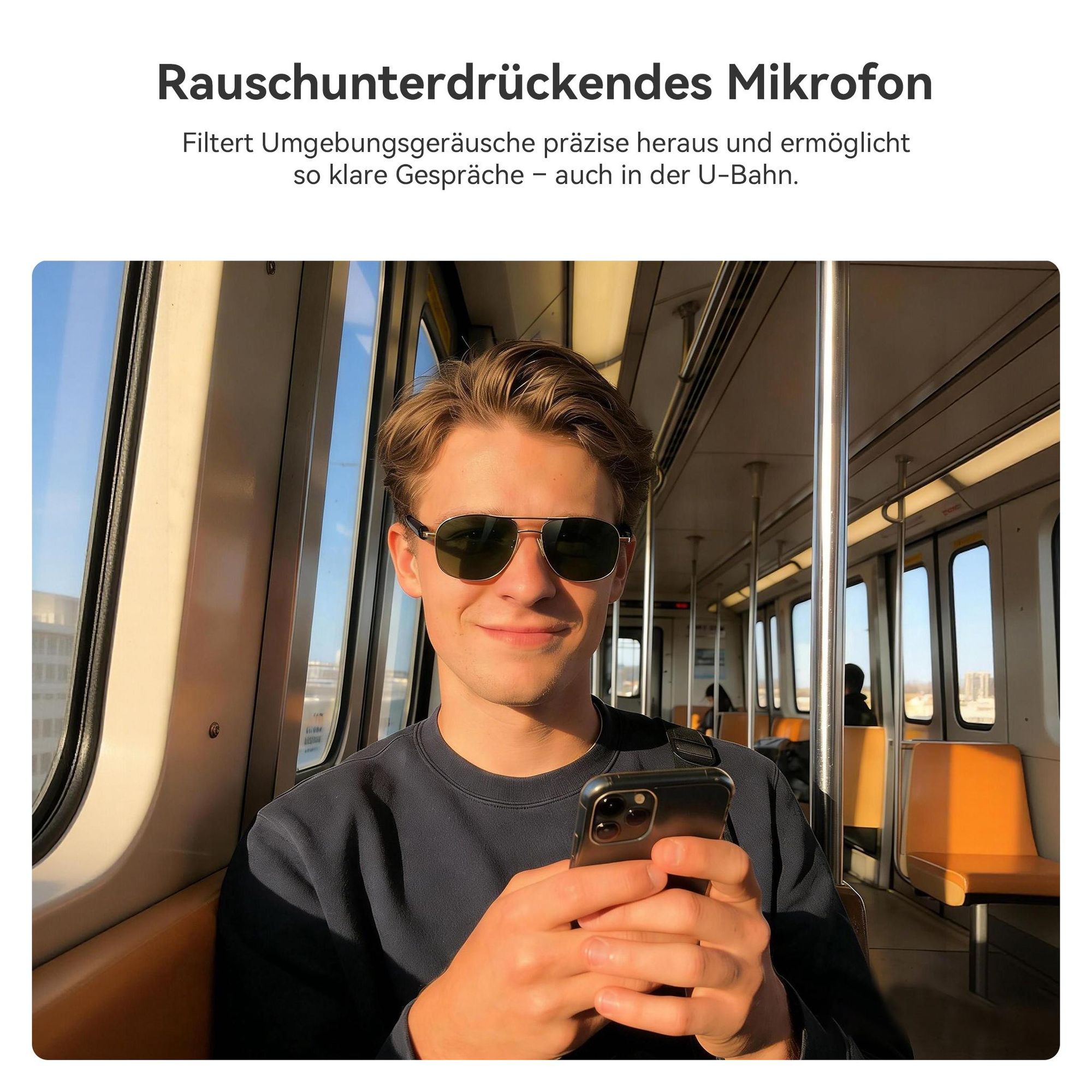 Blackview D1 Pro Smartbrille Bluetooth 6.0, 360° Raumklang, KI-Sprachsteuerung, IP54 Wasserfest, 6 Std. Musik, Leichte Metallbrille mit UV-Schutz