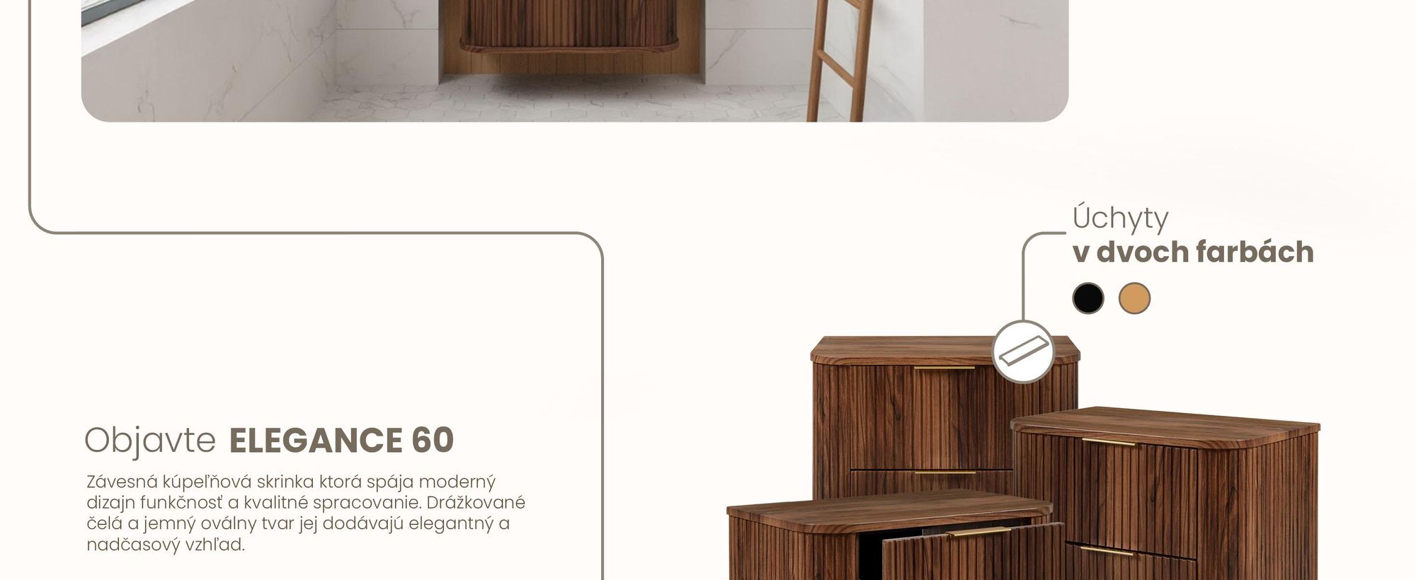 Kupelnova Skrinka 60 CM Orechový dub MDF 2 Zásuvky