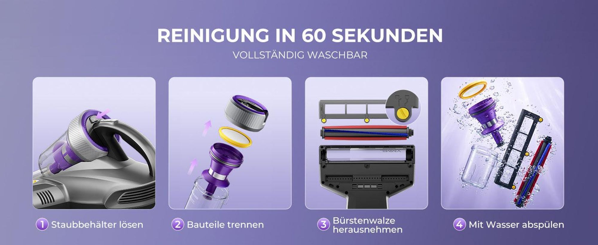 JIMMY JV35 Milbensauger für Matratzen, UV-C-Licht, 700 W, 60 °C Heißluftfunktion, Dual-Zyklon-Filtersystem