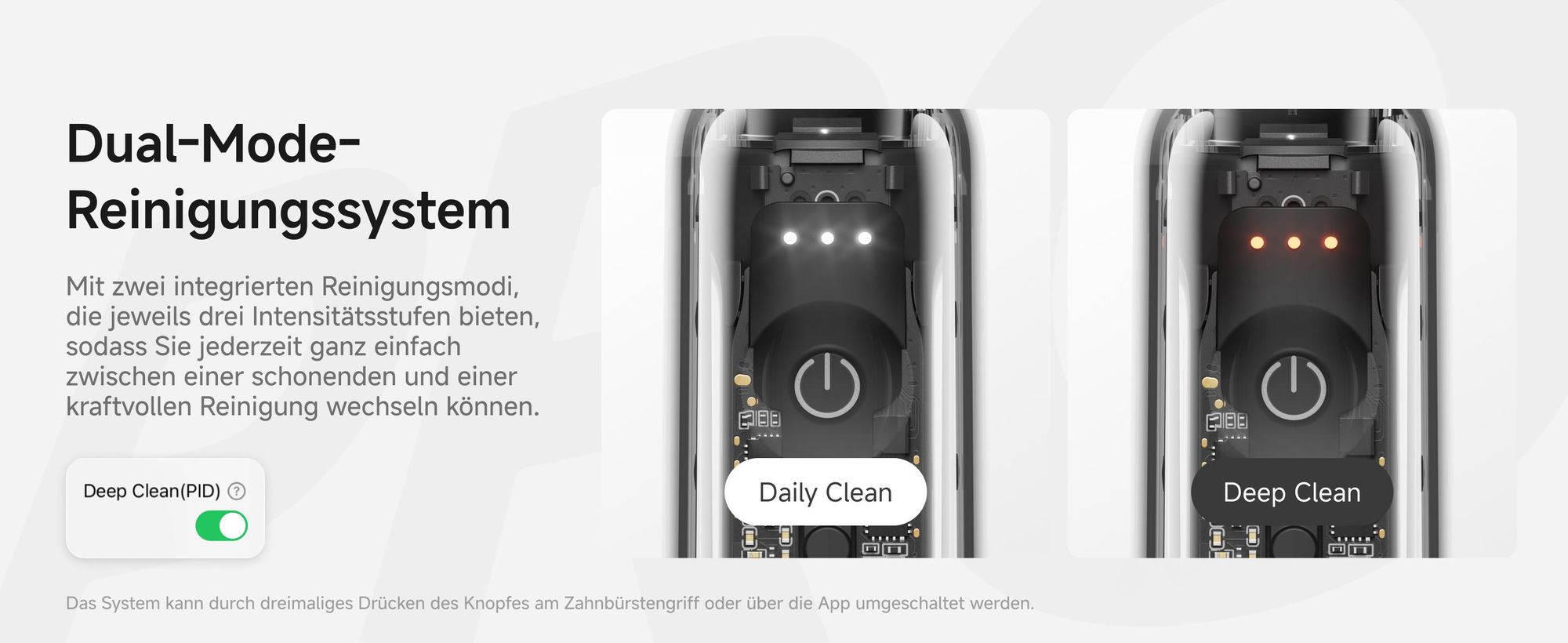 Laifen Wave Pro Elektrische Schallzahnbürste mit App, Drucksensor, 70 Tage Akku, kabelloses Laden und intelligenter Reinigungstechnologie-transparent