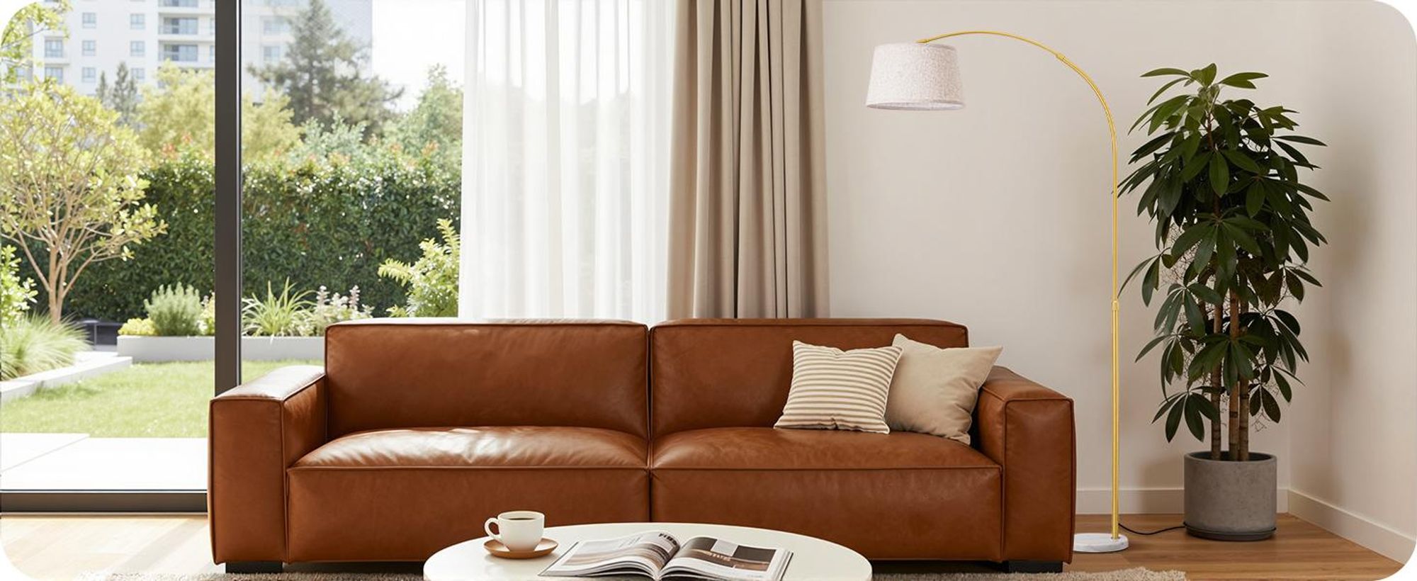 EDISHINE Stehlampe Wohnzimmer mit Fernbedienung, 143-176 cm verstellbar, Bogenlampe mit drehbarem Lampenkopf, stufenlos dimmbar