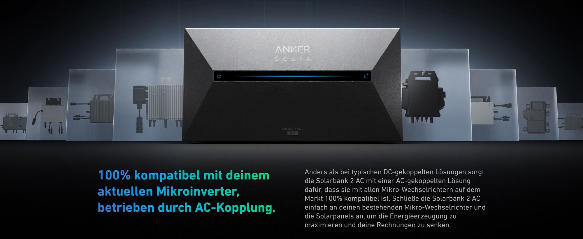 Balkonkraftwerk Anker SOLIX E1600 PRO Solarspeicher für  Balkonkraftwerk Solarbank