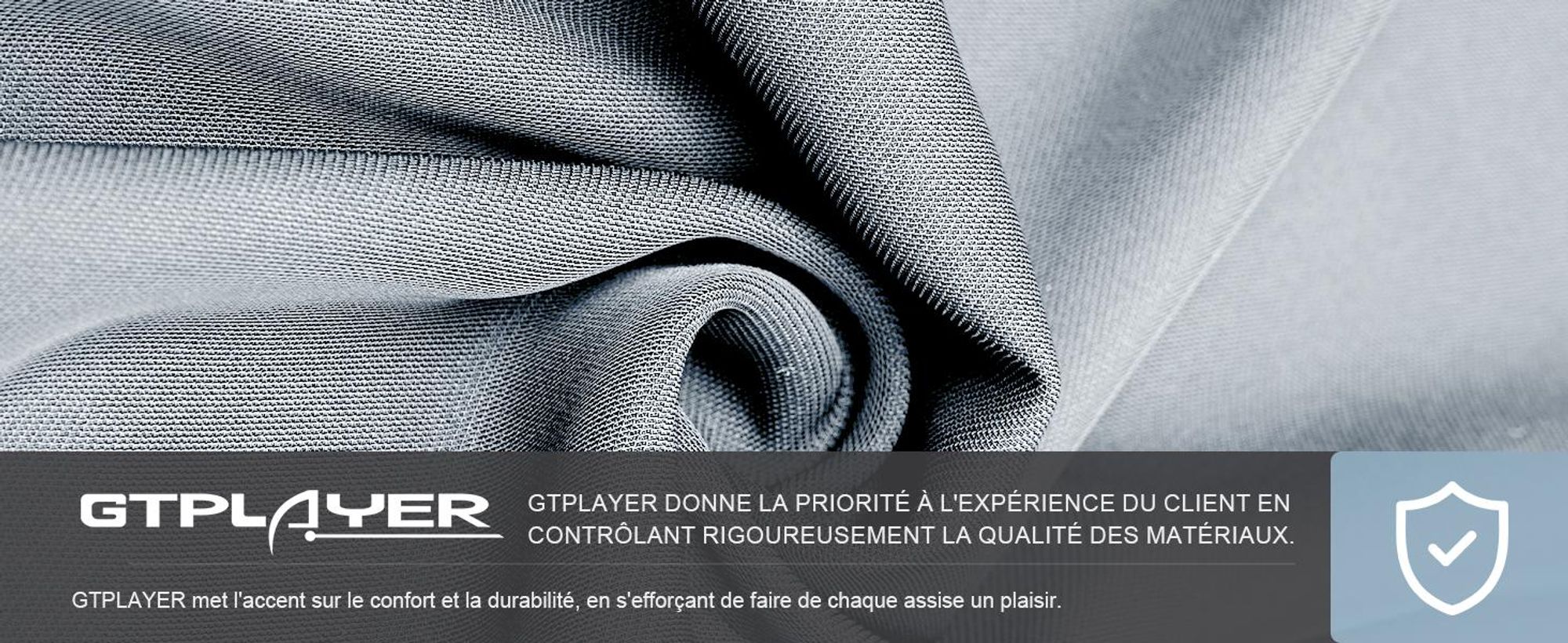 GTPLAYER Chaise de jeu Fauteuil de jeu ergonomique Chaise de bureau en tissu respirante Coussin d'assise à ressorts avec repose-pieds gris