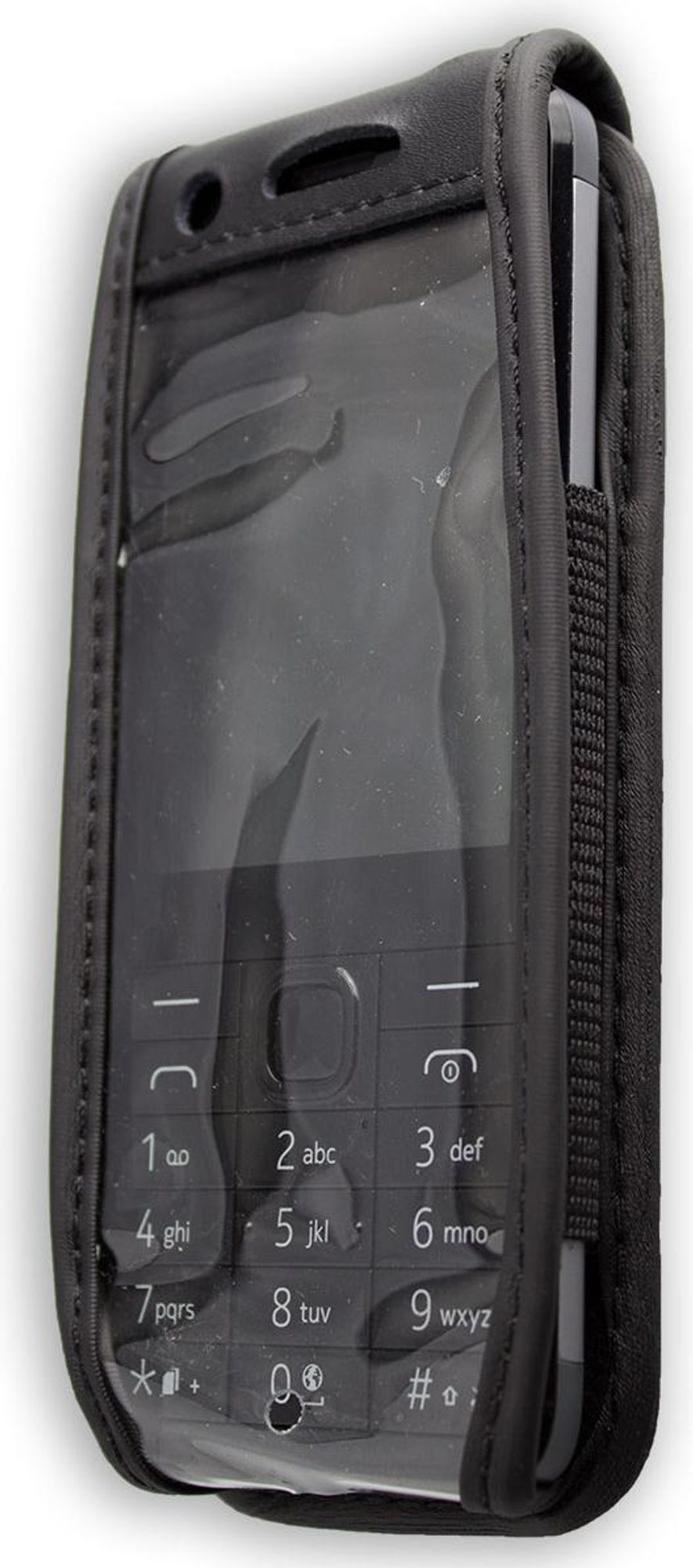 caseroxx Ledertasche mit Gürtelclip kompatibel mit Nokia 230 aus Echtleder, Tasche mit Gürtelclip und Sichtfenster Bild 1