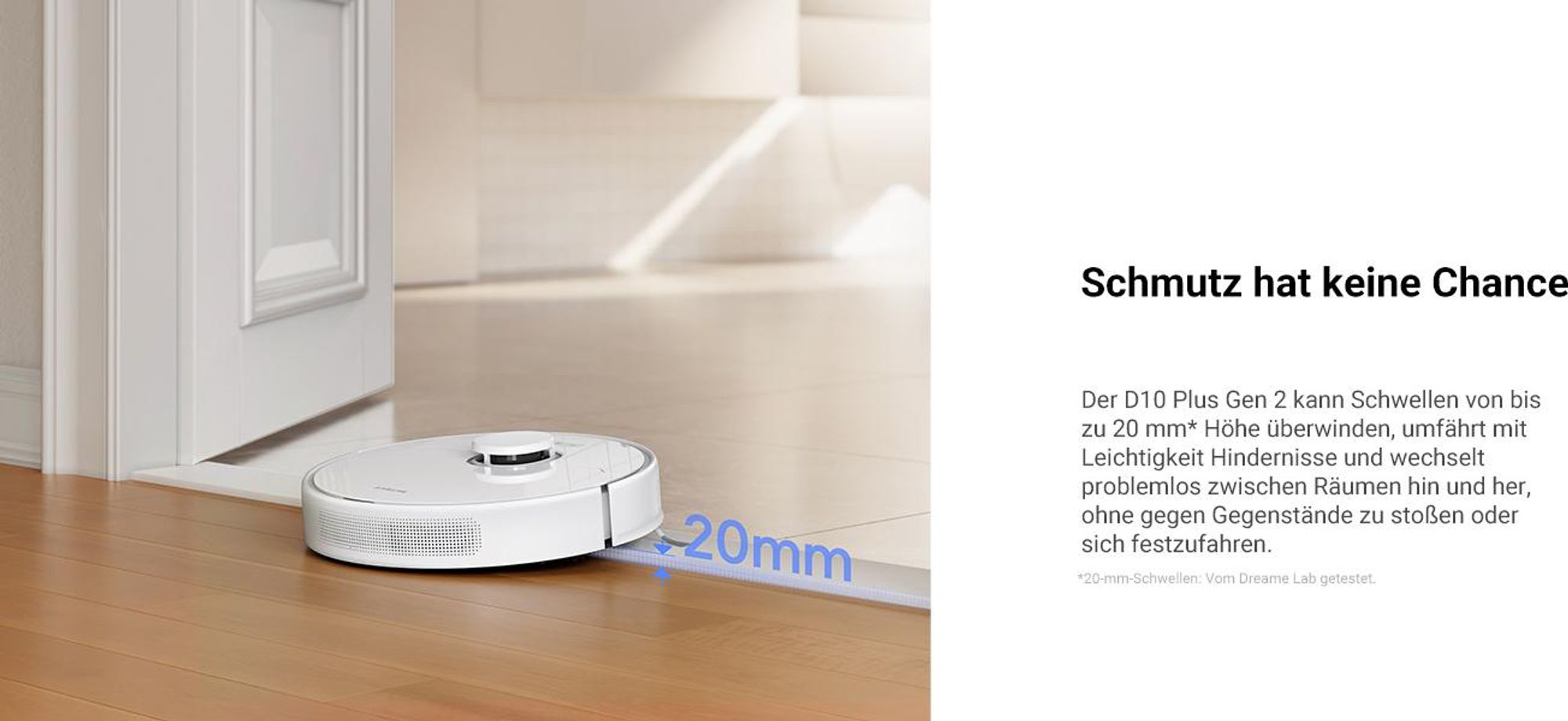 Dreame D10 Plus Gen2 Roboter Saugroboter mit Wischfunktion,Auto-Staubentleerung,LiDAR-Navigation,6000Pa Saugleistung für Teppiche und Tierhaare,285Min