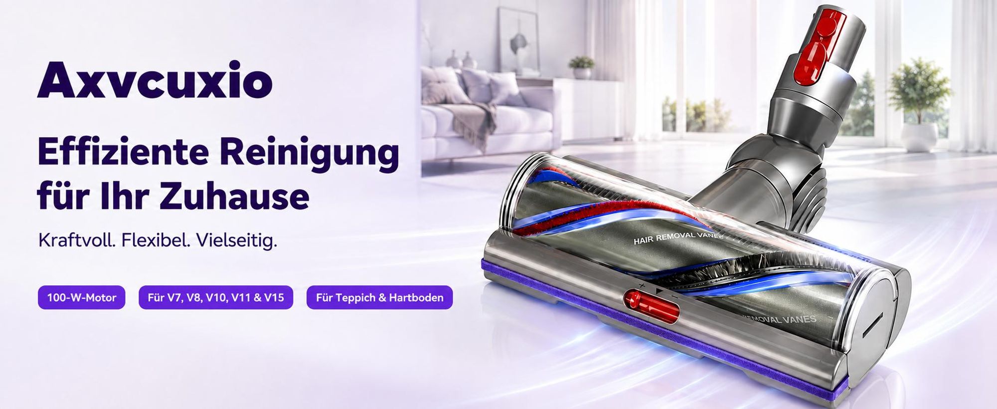 Ersatz-Staubsaugeraufsatz mit hohem Drehmoment für Dyson V11 V15 V10 V8 V7, Upgrade-Staubsaugerkopf für Dyson Staubsaugerteile und Zubehör