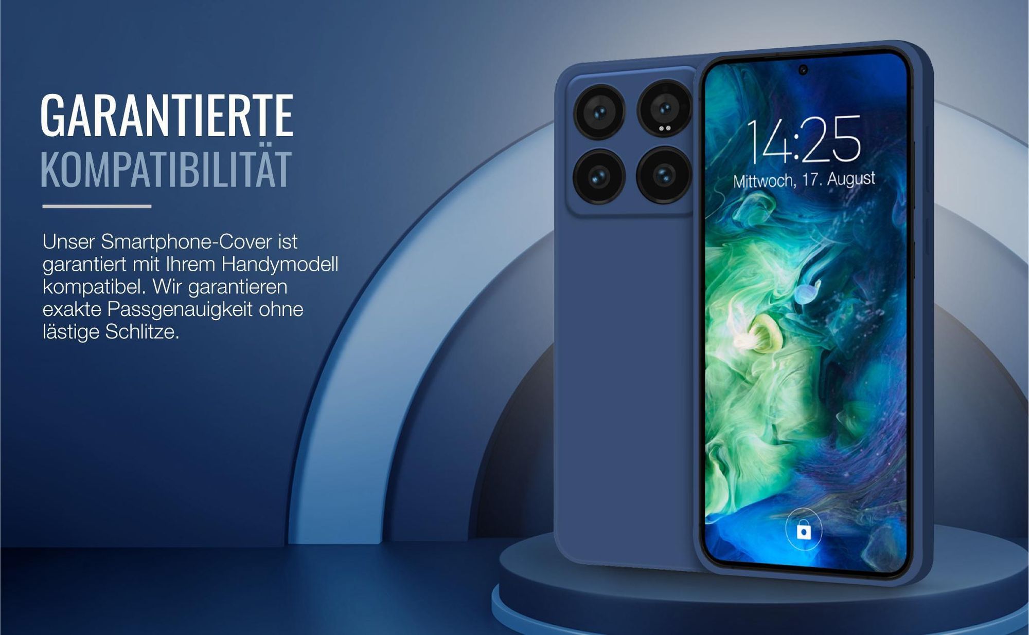 Exakt passgenaues Smartphone Backcover in Blau für Xiaomi 14 Pro