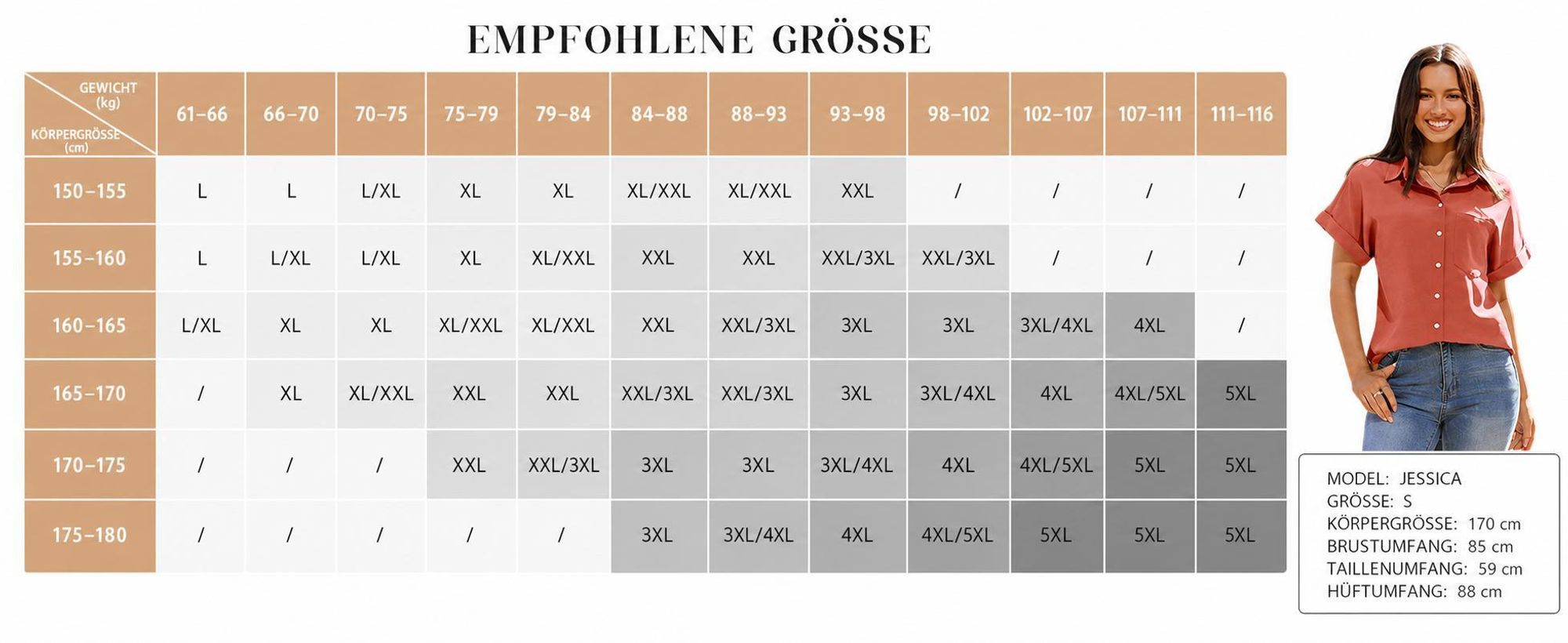 Kurzarmbluse mit V-Ausschnitt, Knopfleiste und Taschen für Damen
