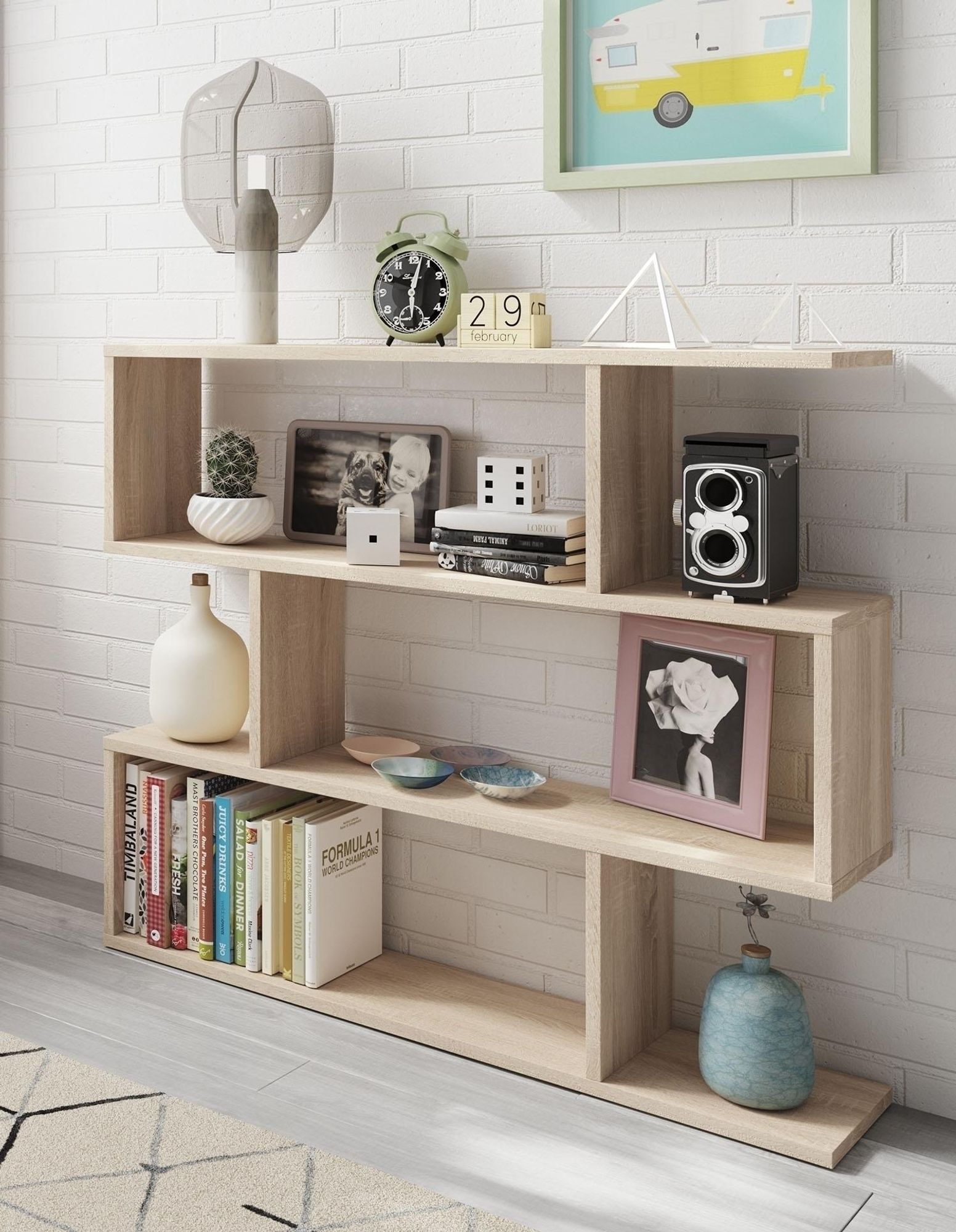 Regalelement "Athena" – modernes Wandregal mit wendbarem Design und 3 Fächern