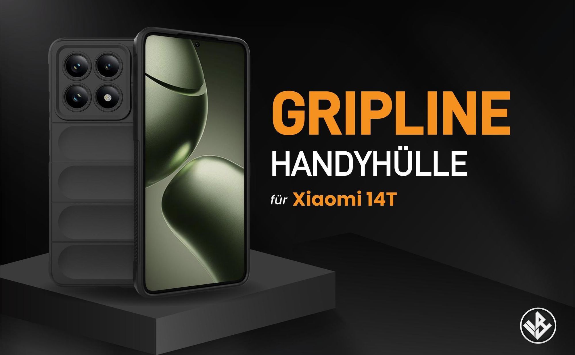 Schwarze ergonomische Grip Schutzhülle für das Xiaomi 14T