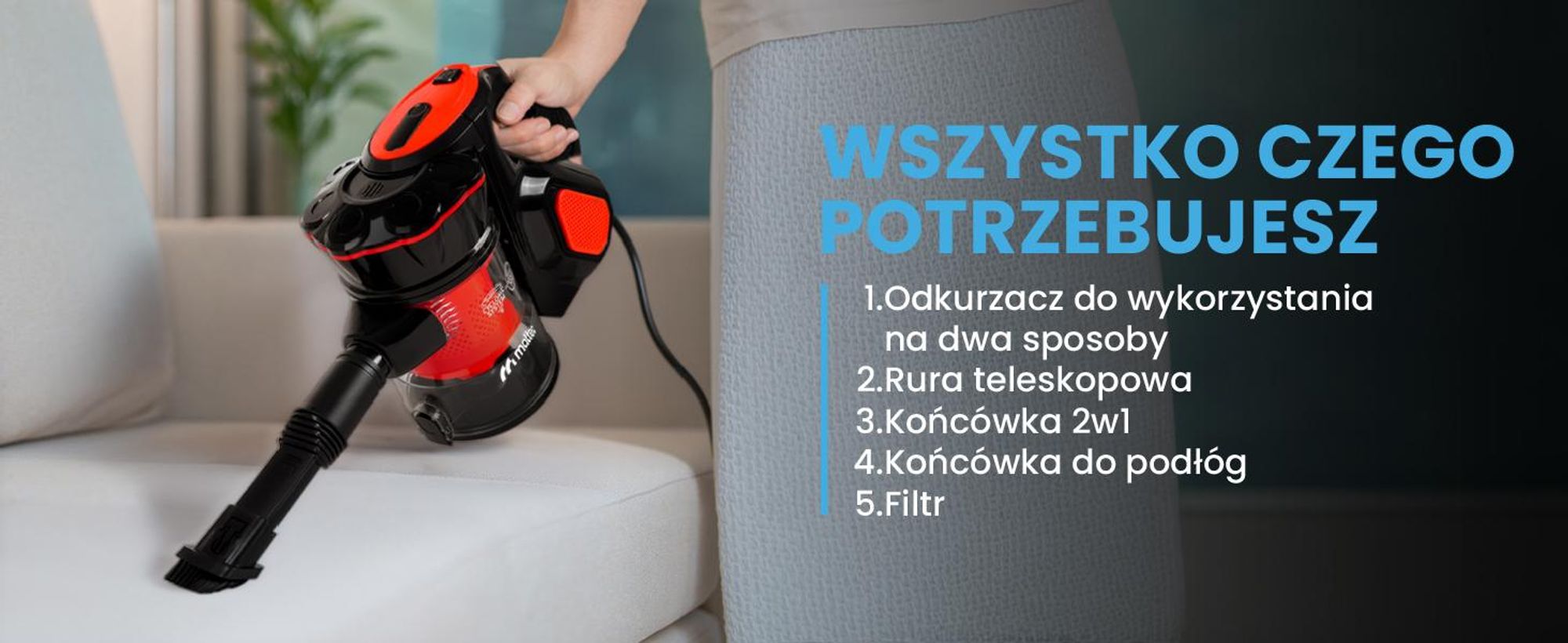Odkurzacz MalTec VERTICAL TURBO CYCLONE 5w1