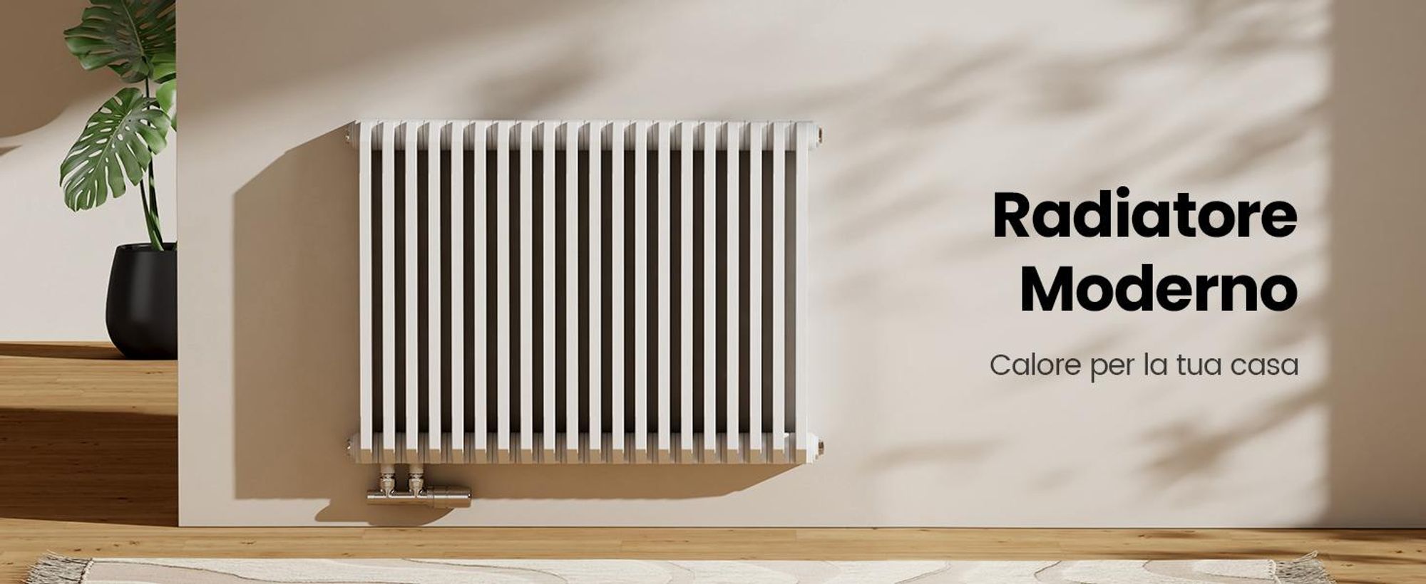 EMKE Design Radiatore a D 600x840mm 1383W Vincitore del Red Dot Award Bianco - Installazione orizzontale, per 18,4 m², bagno e soggiorno senza elemento riscaldante