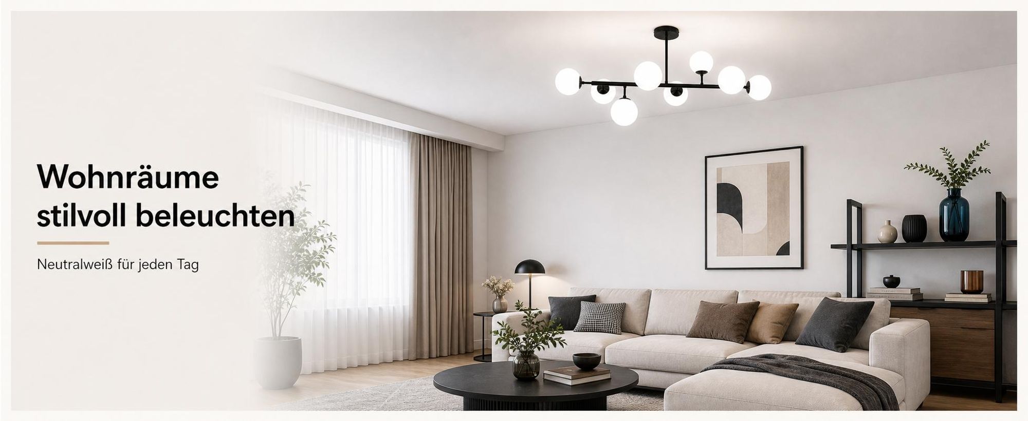 Lampada a soffitto a 8 luci, stile vintage, ideale per soggiorno, camera da letto, ufficio, corridoio o sala da pranzo. Diametro 105 cm. Attacco G9. Lampada da soffitto in vetro nero