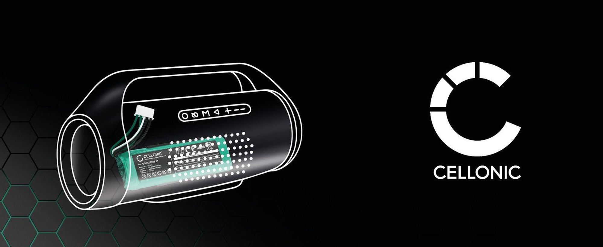 CELLONIC 1x Batteria per Altoparlante Compatibile con JBL Charge 2 Plus, Charge 1 Plus, GSP1029102 – (6000mAh, 3.7V)