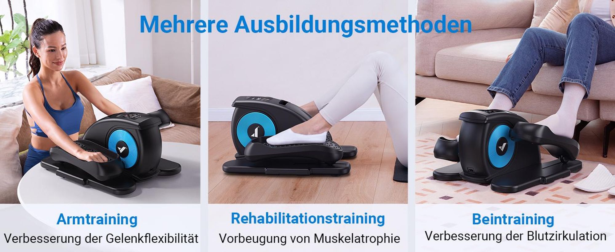 Mini Ellipsentrainer & Stepper – 12-stufiger Crosstrainer mit Fernbedienung & Display, leise, tragbar, vormontiert, ideal für Home-Office & Freizeit