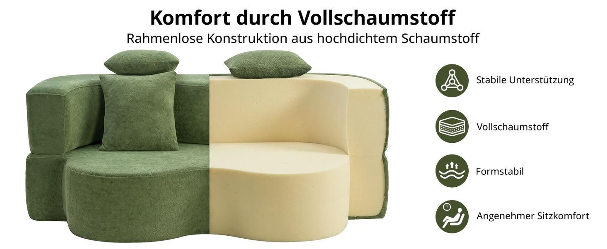 Sofa 3-Sitzer mit Schlaffunktion, 196 cm Komfortables Schlafsofa aus Teddyfleece, bis 450kg belastbar, Bettcouch, Couch Gästebett, platzsparend