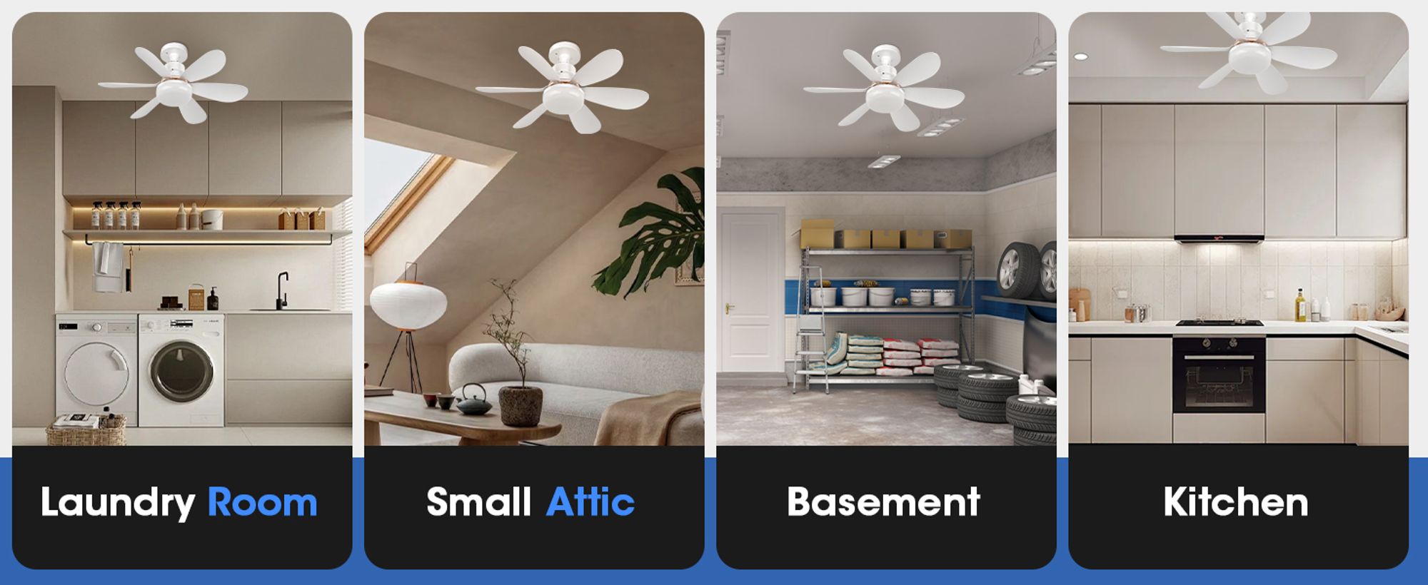 40W Deckenventilator mit Beleuchtung und Fernbedienung E27 3 Farbtemperatur Dimmbar 3 Windgeschwindigkeit Lüfterleuchte, Weiß