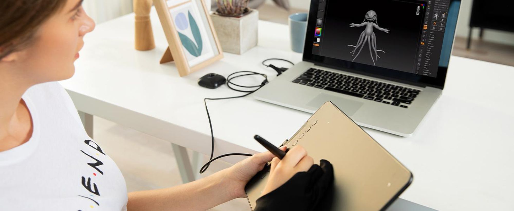 XPPen DECO 01 V2, Verkabelt & Kabellos, 5080 lpi, 254 x 158,75 mm, USB, 1 cm, Stift