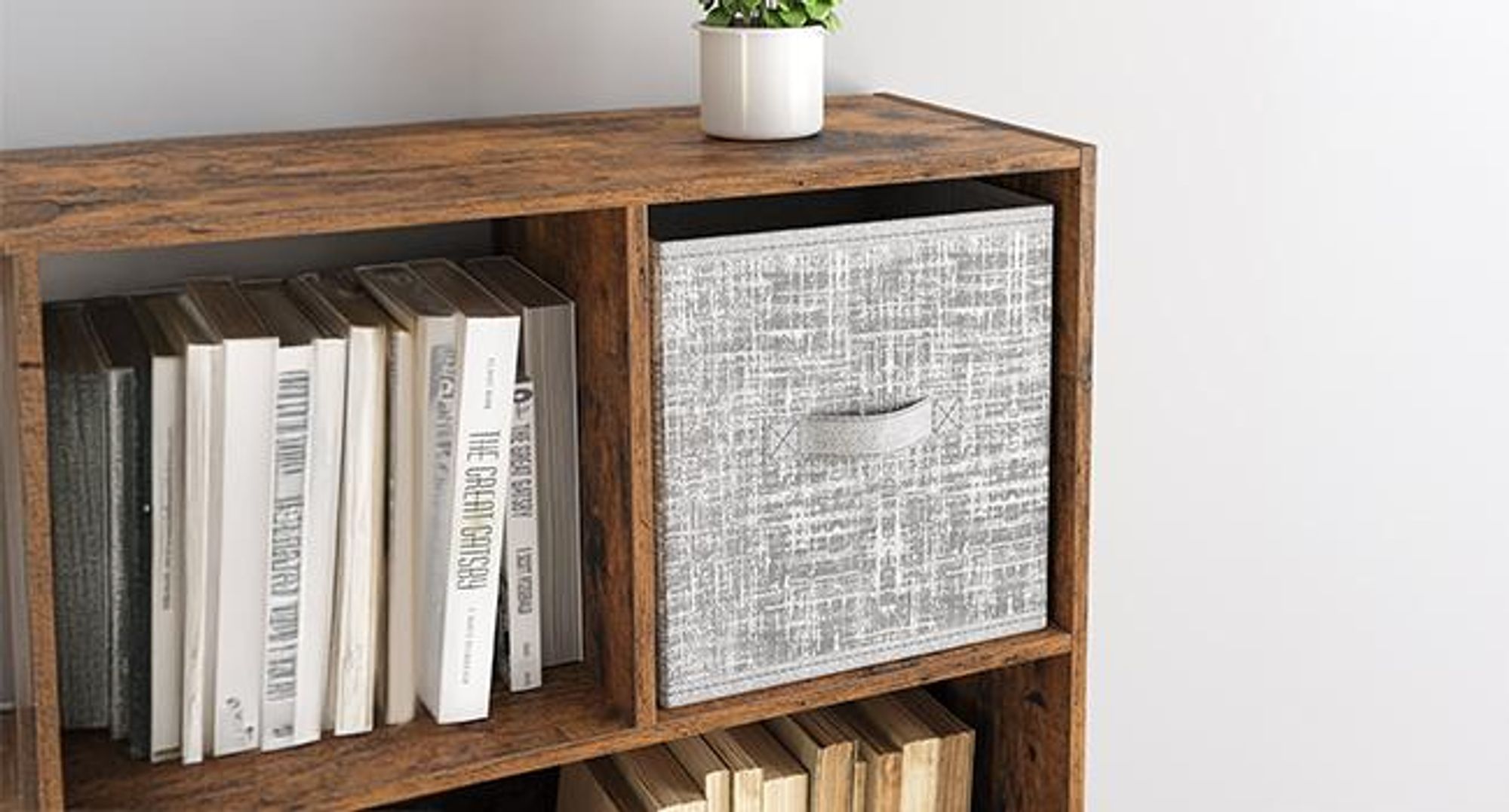 VASAGLE Bücherregal, Würfelregal, aus Holz, als Raumteiler, offenen Fächern