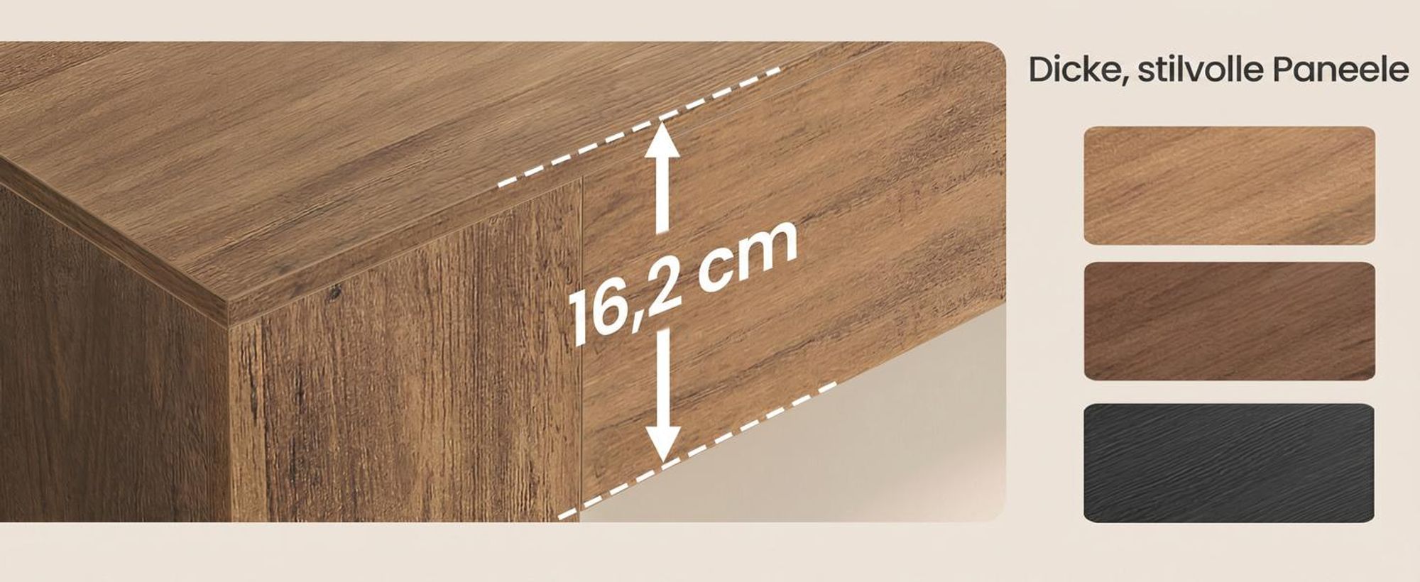 VASAGLE Konsolentisch in U-Form, Schmaler Flurtisch für Eingangsbereich, 120 x 30 x 80 cm, Braun
