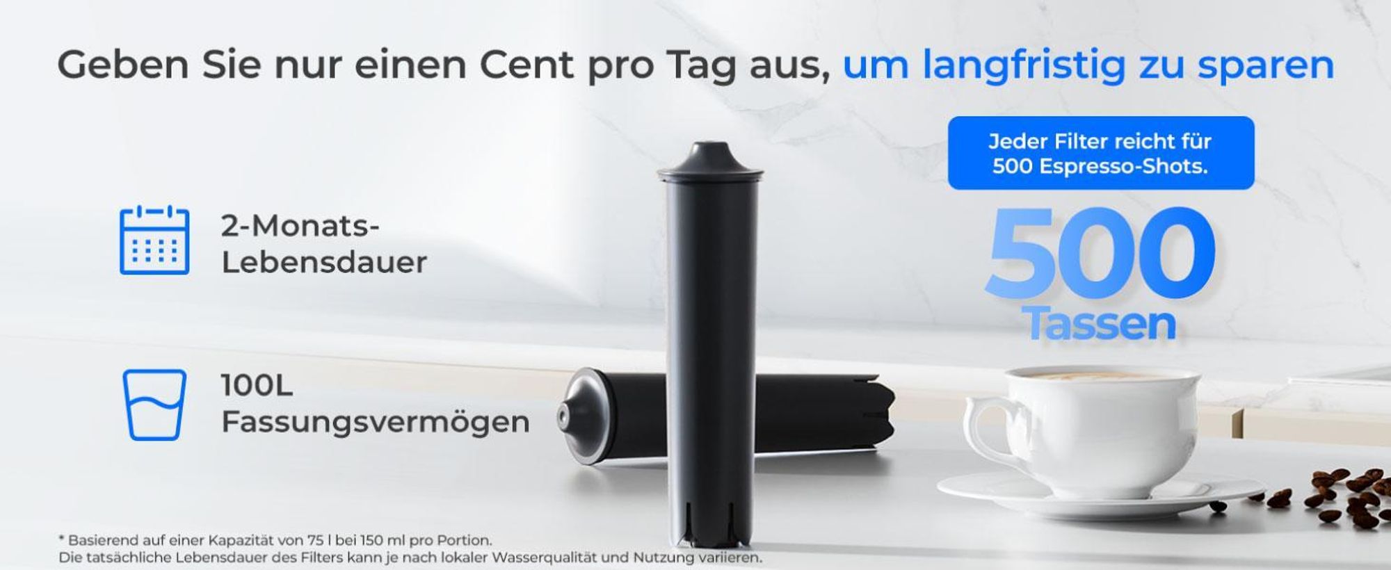 Waterdrop Ersatzwasserfilter,Kompatibel mit Smart,Smart+,24233 Filterpatrone, Kompatibel mit E8,E6 Kaffeevollautomat,Verhindert Kalkablagerungen (12)