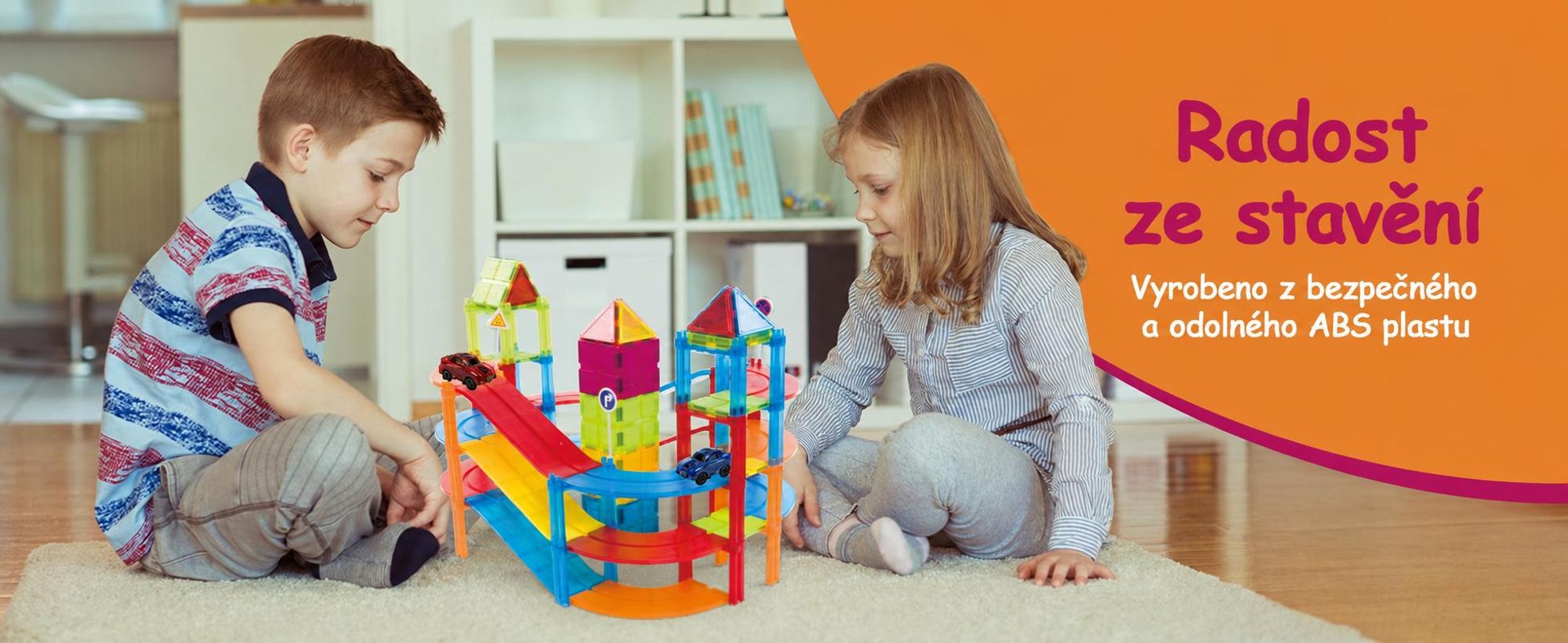 Olvy magnetické stavebnice Montessori - 126 magnetických kostek pro děti od 3 let - stavebnice, magnetická sada, vzdělávací hračka.