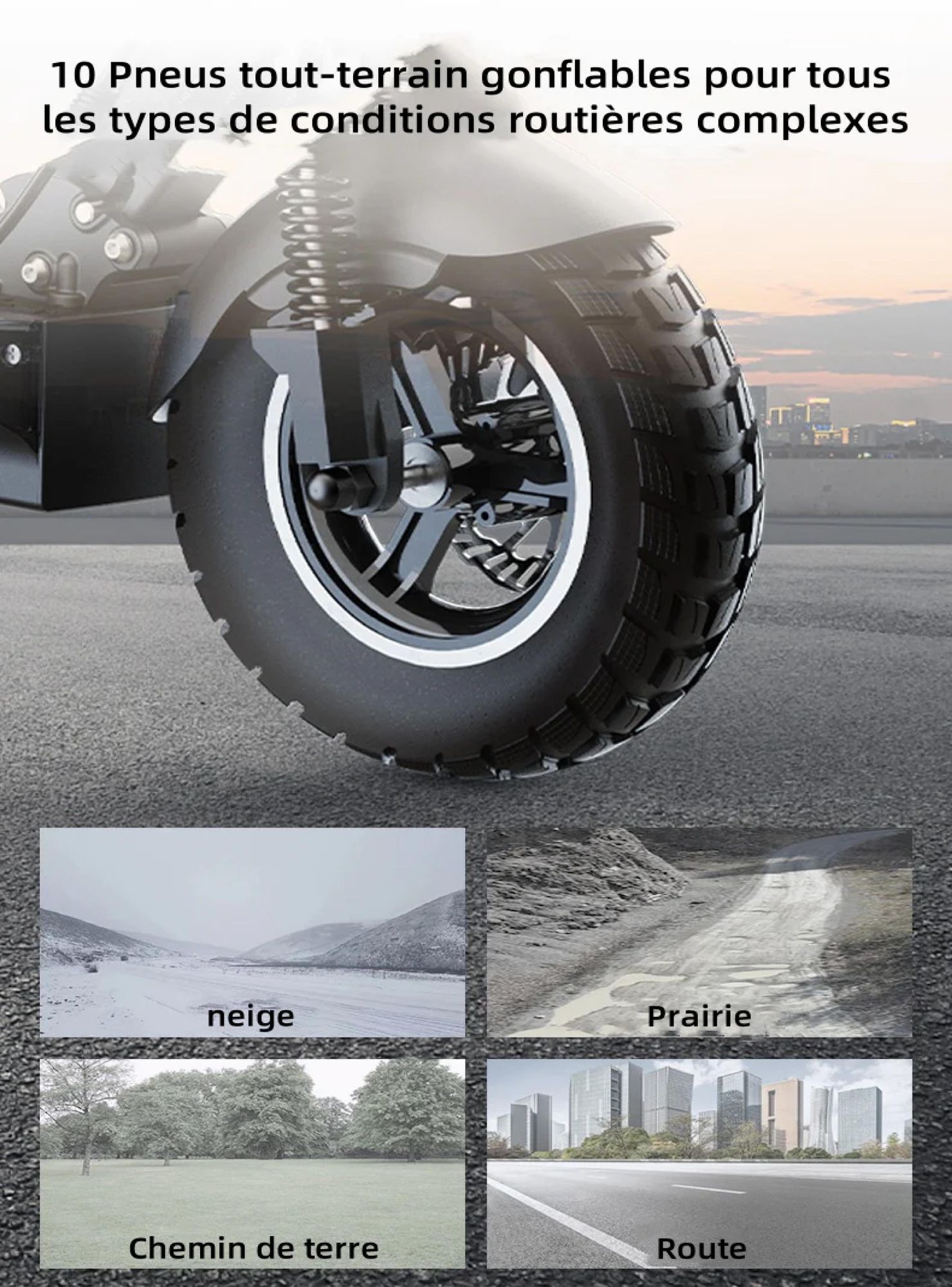 JOYOR Y8-S ABE Certified Pliable Trottinette électrique - Moteur 500W Batterie 48V26AH Pneus de 10 Pouces - Noir
