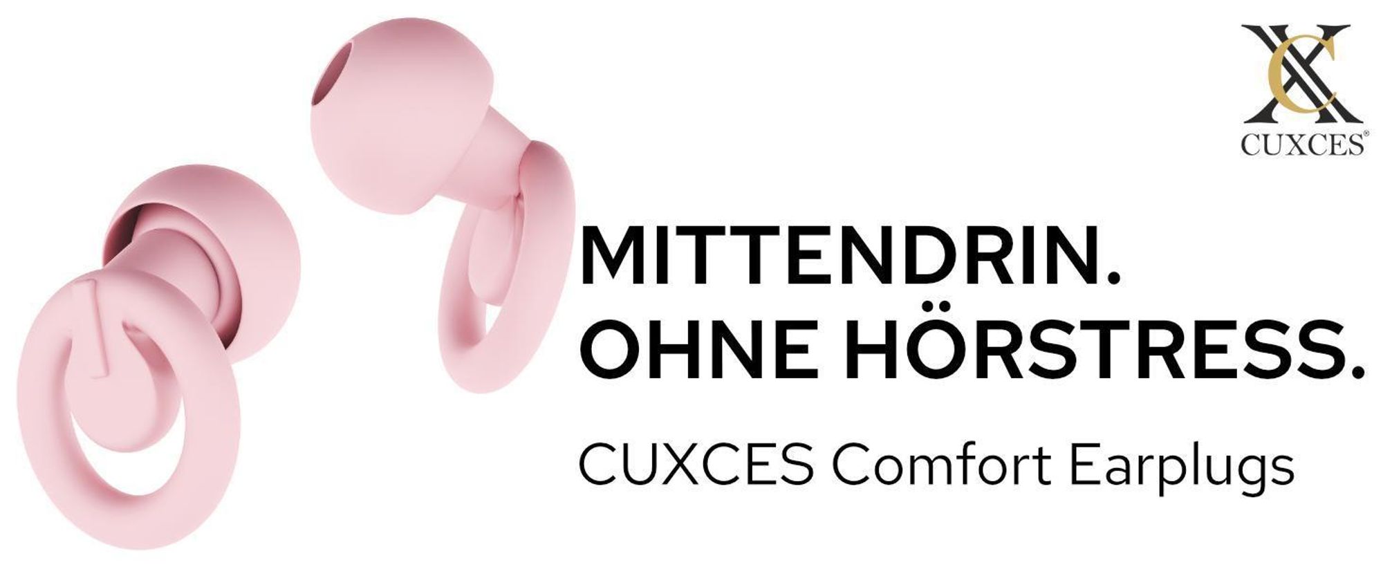 Cuxces Comfort Earplugs in Rosa