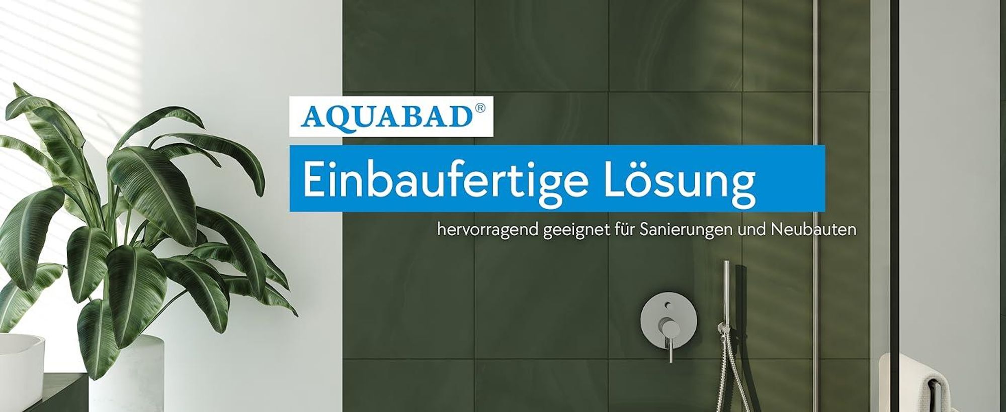 AQUABAD® Duschwanne Komplettset Ultima LeakProtect® Smooth White 90x90cm Fünfeck mit Ablaufgarnitur Alcadrain A49CR