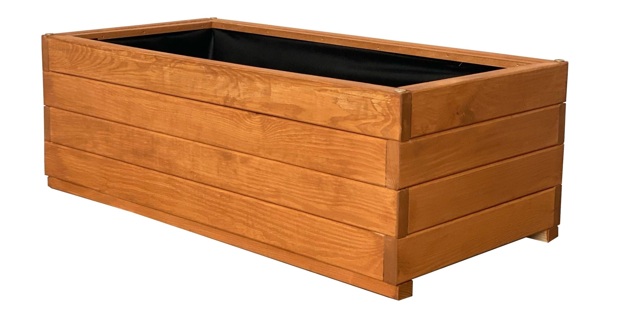 Massiver Holz Pflanzkasten Blumentopf Maße 60 x 30 x 27,5 cm lasiert in TEAK