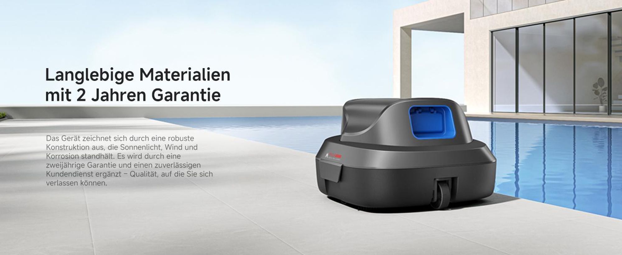 MOVA Diver R10 Poolroboter kabellos, 5700 l/h Saugleistung, 120 Min Laufzeit, automatisches Parken, für oberirdische Pools bis 80 m²