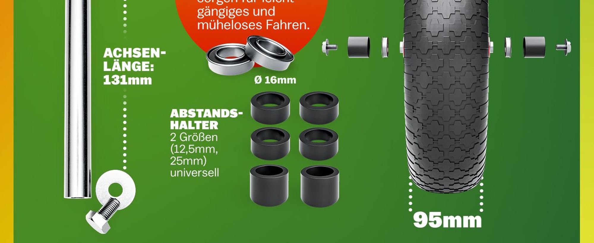 GARDEBRUK® Schubkarrenrad Luftbereifung