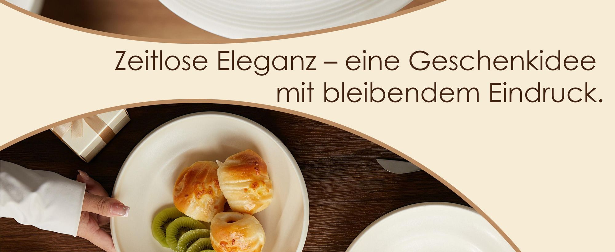 Teller set 4Stück Ø22 cm Keramik Speiseteller Suppenteller Pastateller Tiefteller Set für 4 Personen Matt-Glasur Mikrowellen- und Spülmaschinenfest
