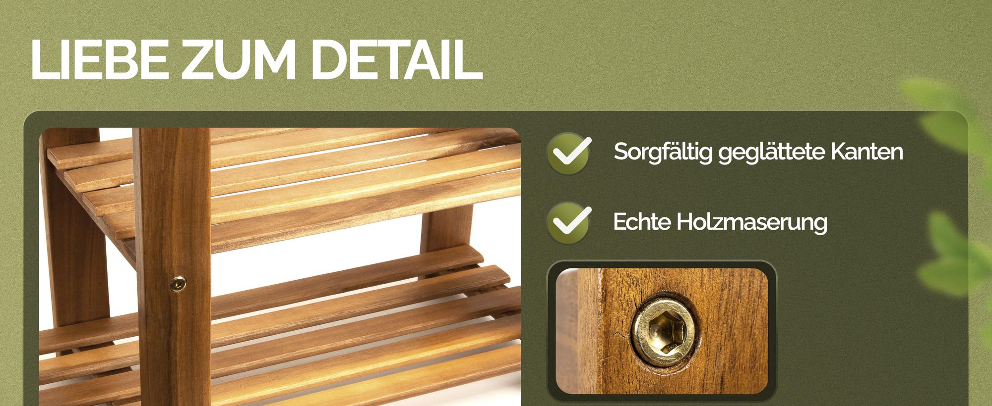CASARIA Schuhbank mit Sitzfläche 87 x 45 x 30 cm 160kg Belastbarkeit 3 Ebenen Akazie Holz Massiv Flur Diele Bad Sitzbank Schuhregal Schuhschrank Braun