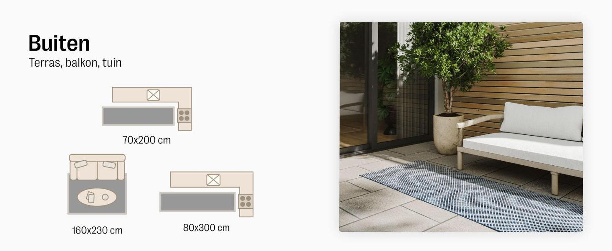 benuta tapijt voor binnen en buiten Lou Zwart 160x230 cm Tapijt woonkamer Buitentapijt Rechthoekig Patroon Modern Korte pool Scandinavisch