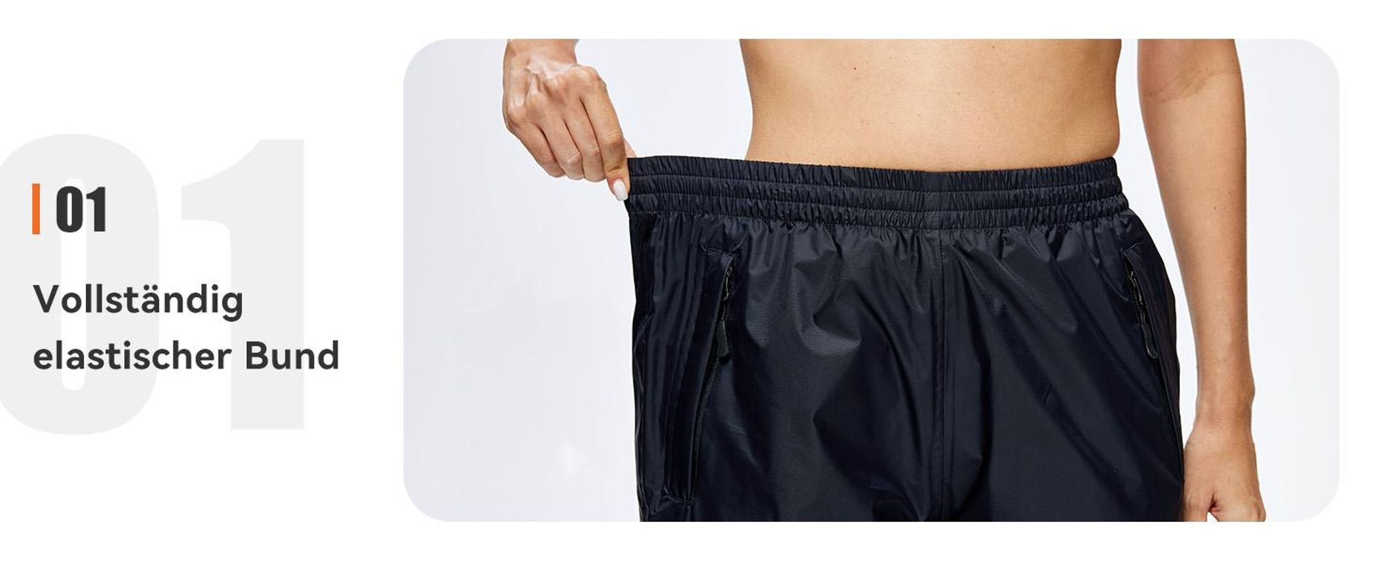BUBW Damen Regenhose wasserdicht winddicht atmungsaktiv Outdoor-Hose mit Reflexstreifen Leicht faltbar für Wandern Radfahren Angeln Verstellbare Beine