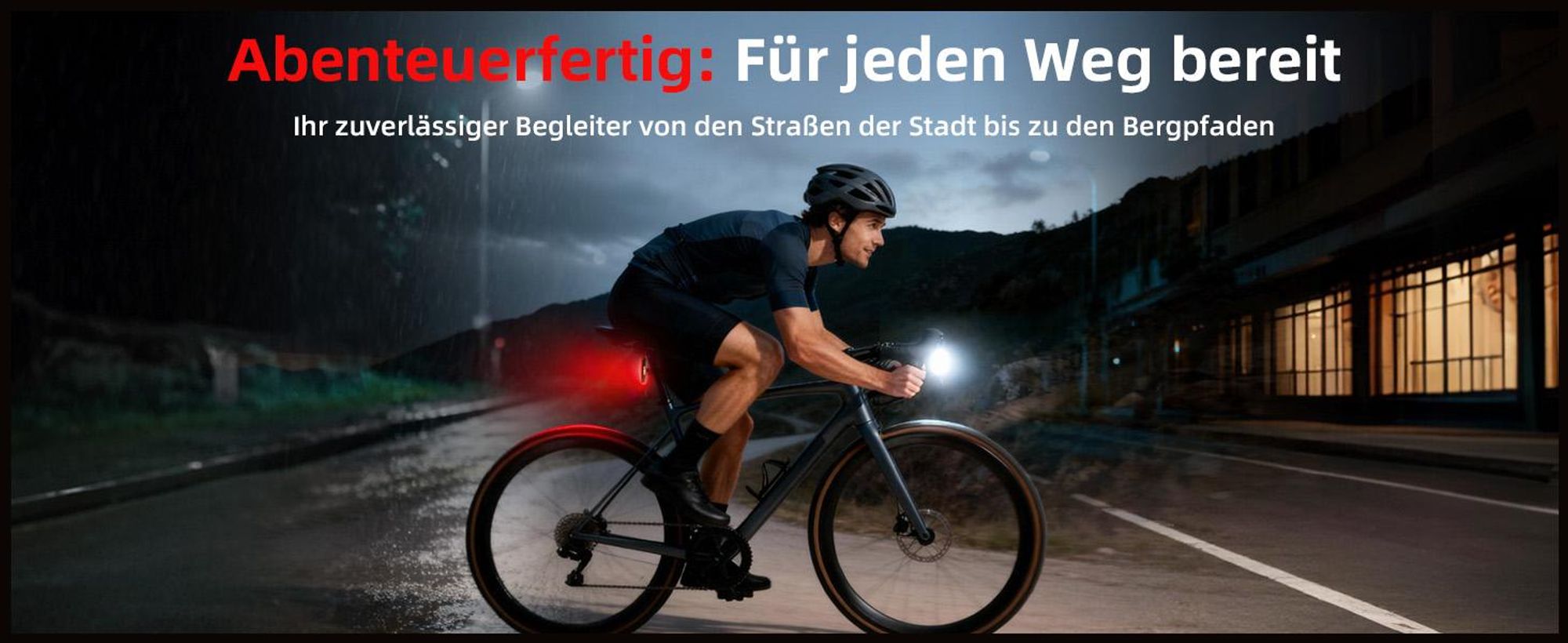 Fahrradlicht Set StVZO-zugelassen Beleuchtungsset, USB-C Aufladbar wasserdicht Fahrradlampe LED Frontlicht + Rücklicht mit Bremslicht & Blinkfunktion