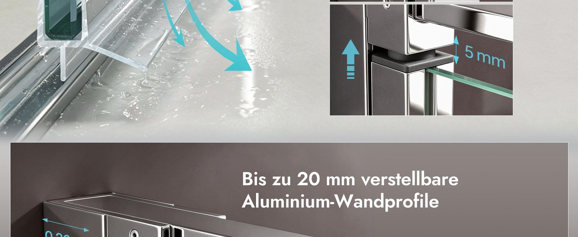 doporro Eck-Duschkabine 80x90x195cm Eckdusche inkl. Duschtasse ESG-Sicherheitsglas Milchglas Streifen inkl. beidseitiger Easy-Clean-Beschichtung Ravenna36MS-Plus
