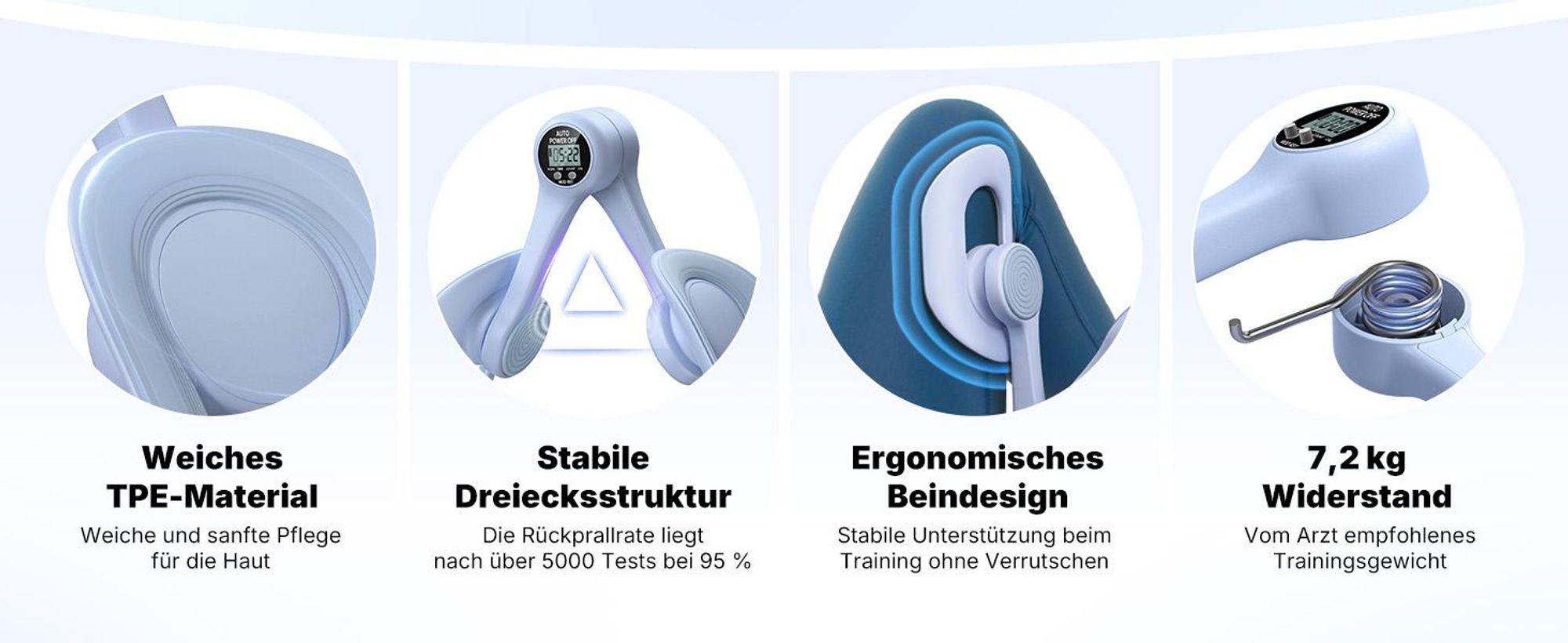 360° drehbarer Beckenboden- & Oberschenkeltrainer – LED-Display, kompakt & tragbar, für Gesäß, Rücken & Arme, Postnatale Rückbildung, Zuhause & Büro