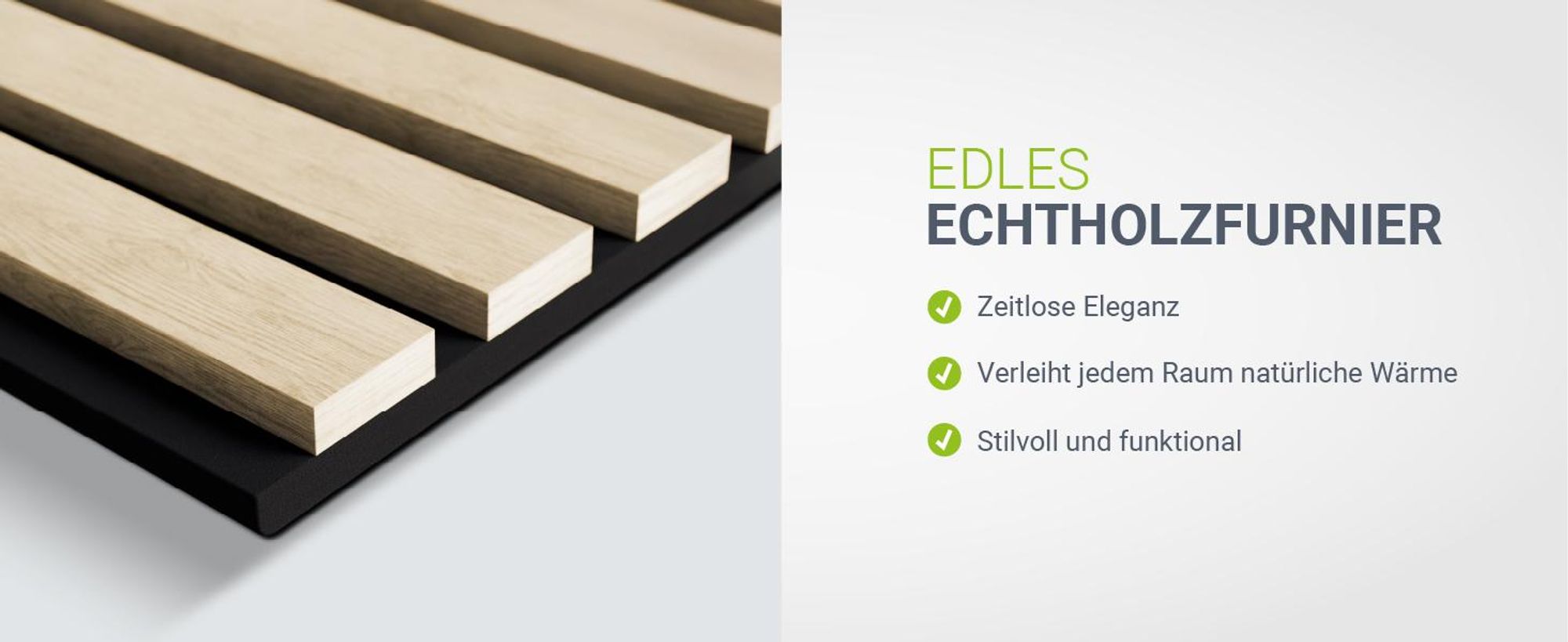 Juskys Wandpaneele Akustik 4er Set 2,88 qm - Verbesserte Akustik durch schallabsorbierende Materialien - Eiche Natur Hell