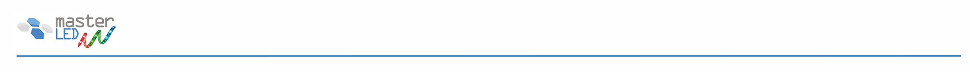Grafik MasterLED, modernes Logo einer LED-Beleuchtungsfirma.