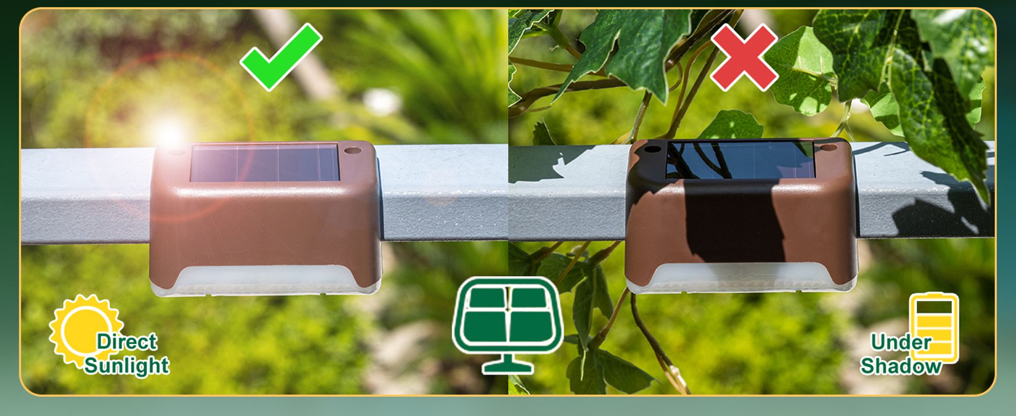 Solar-Terrassenleuchten für den Außenbereich, 16er-Pack, wasserdichte LED-Solarleuchten für Außentreppen, Zäune, Höfe, Terrassen und Wege (Warmweiß)